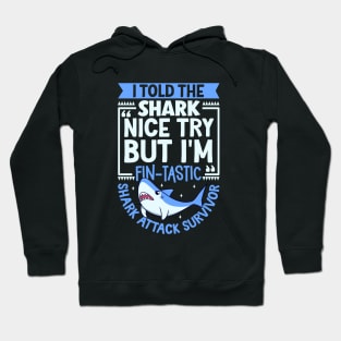 Shark Attack Survivor Hoodie